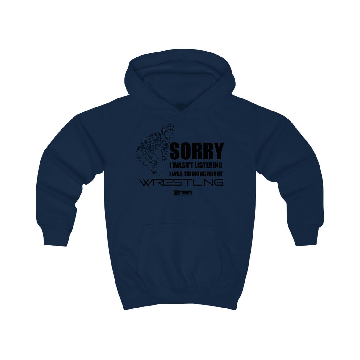 I Was Thinking About Wrestling Kids Hoodie by XPA Gear