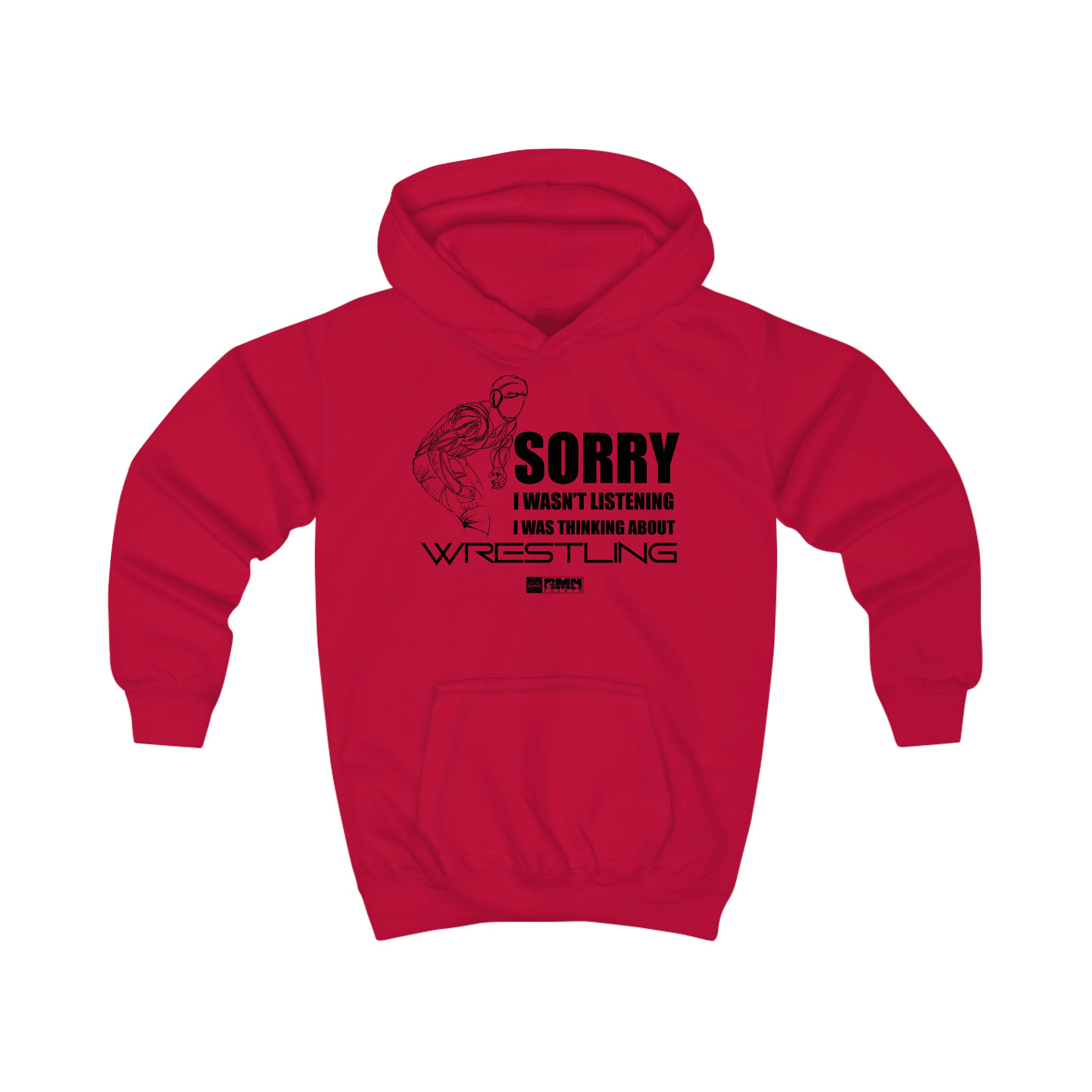 I Was Thinking About Wrestling Kids Hoodie by XPA Gear