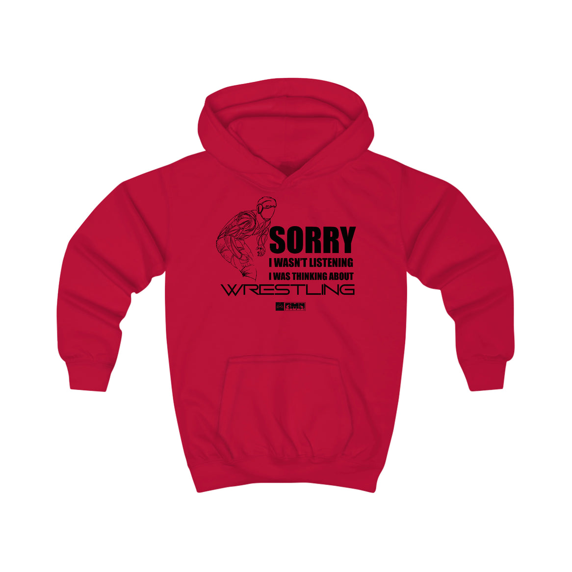 I Was Thinking About Wrestling Kids Hoodie by XPA Gear