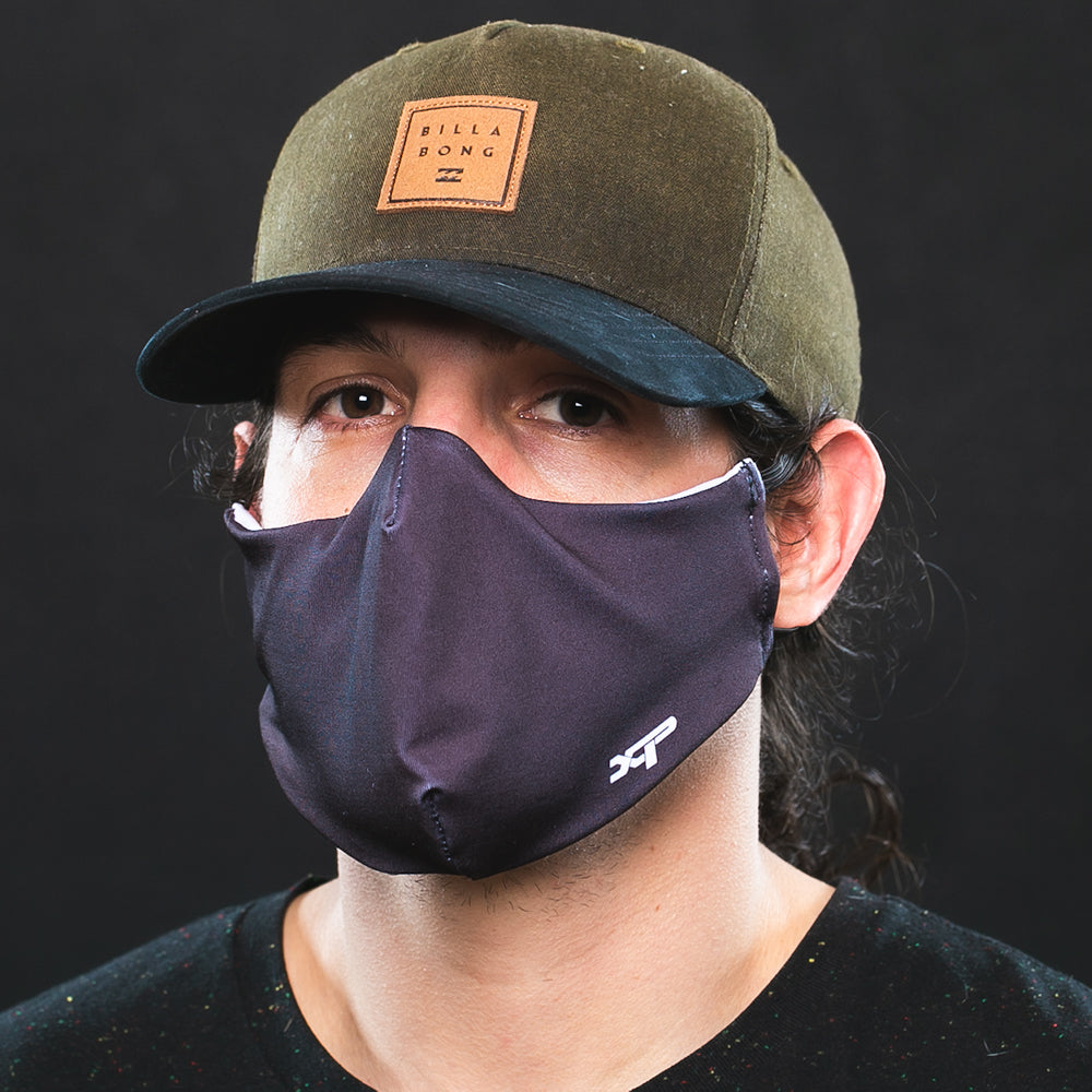 Sublimated Antimicrobial Face Mask in Black - In Stock Xtreme Pro Apparel