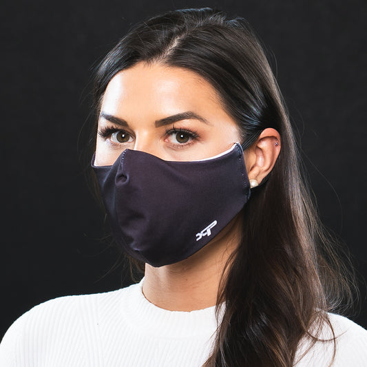 Sublimated Antimicrobial Face Mask in Black - In Stock Xtreme Pro Apparel