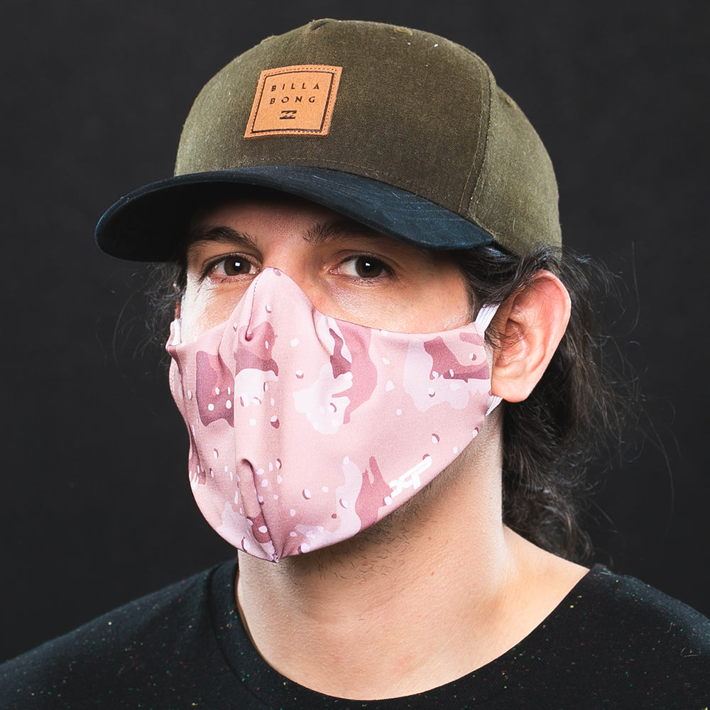 Sublimated Antimicrobial Face Mask in Desert Camo - In Stock Xtreme Pro Apparel