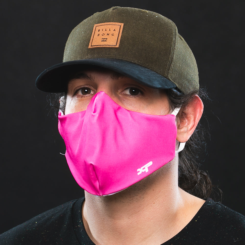 Sublimated Antimicrobial Face Mask in Pink Xtreme Pro Apparel