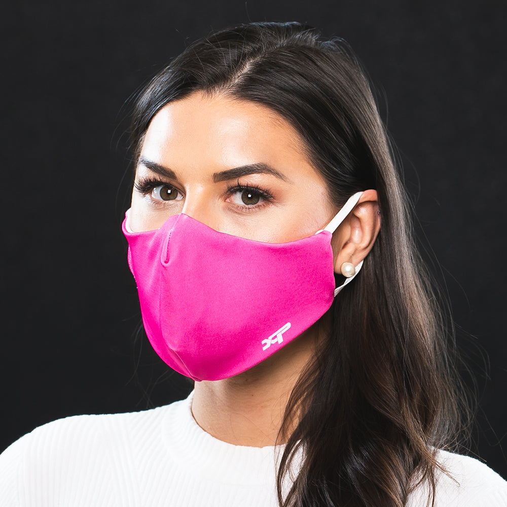 Sublimated Antimicrobial Face Mask in Pink Xtreme Pro Apparel