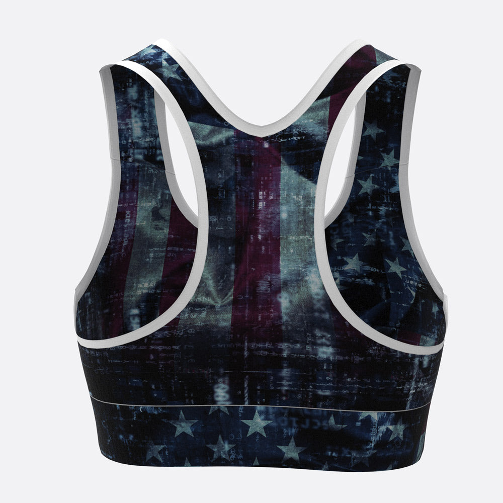 US Flag XP Logo Sports Bra Xtreme Pro Apparel