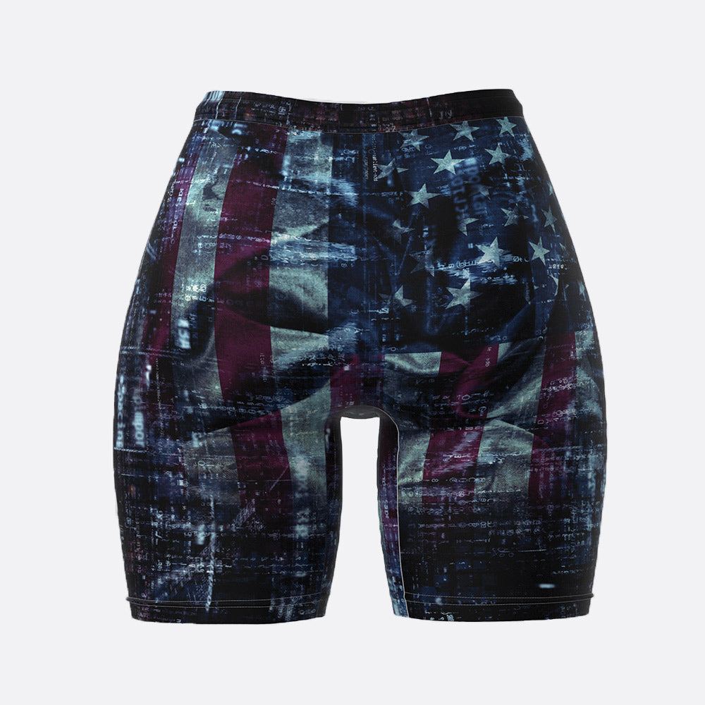 Women's US Flag Sublimated XP Compression Short Xtreme Pro Apparel