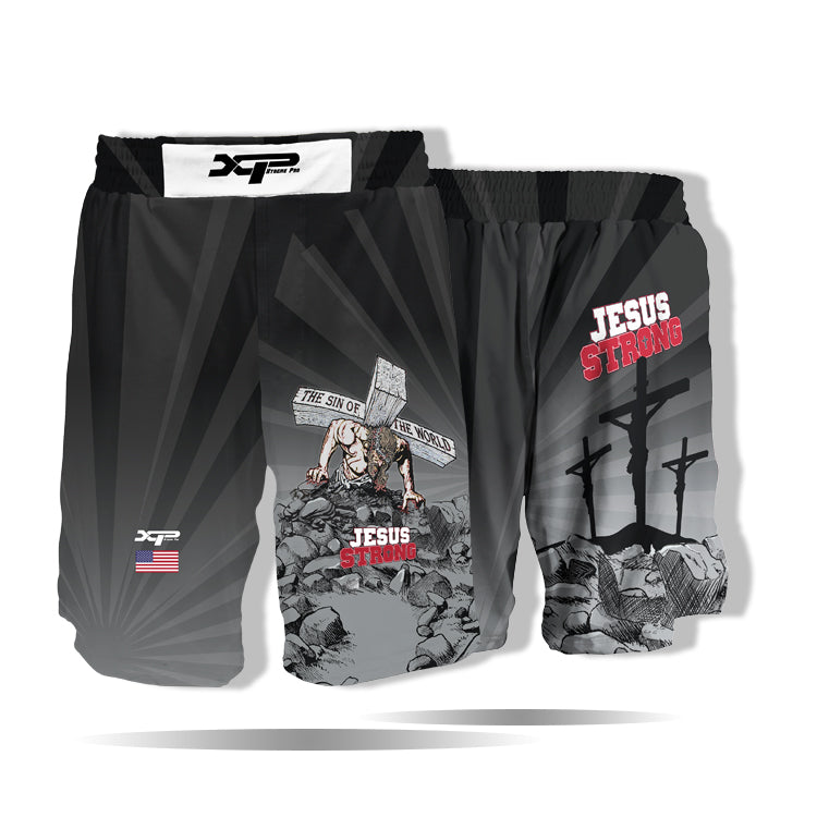 Jesus Strong Sport Shorts Xtreme Pro Apparel