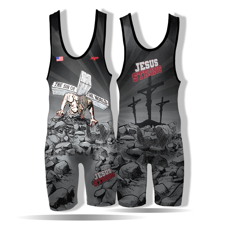 Jesus Strong Wrestling Singlet
