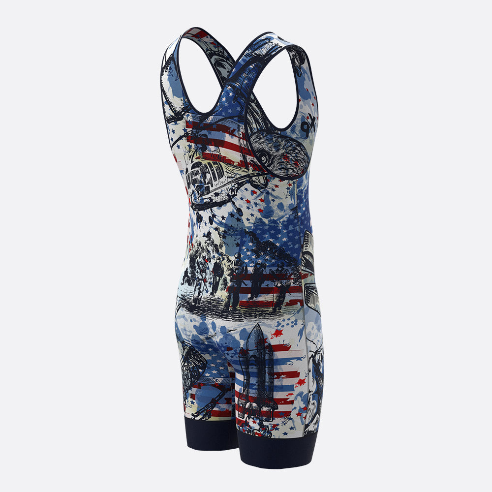 Merica Wrestling Singlet Xtreme Pro Apparel