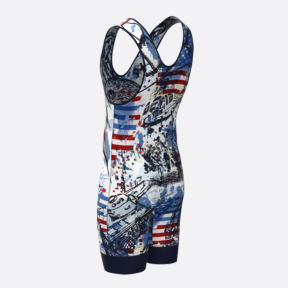 Merica Wrestling Singlet Xtreme Pro Apparel