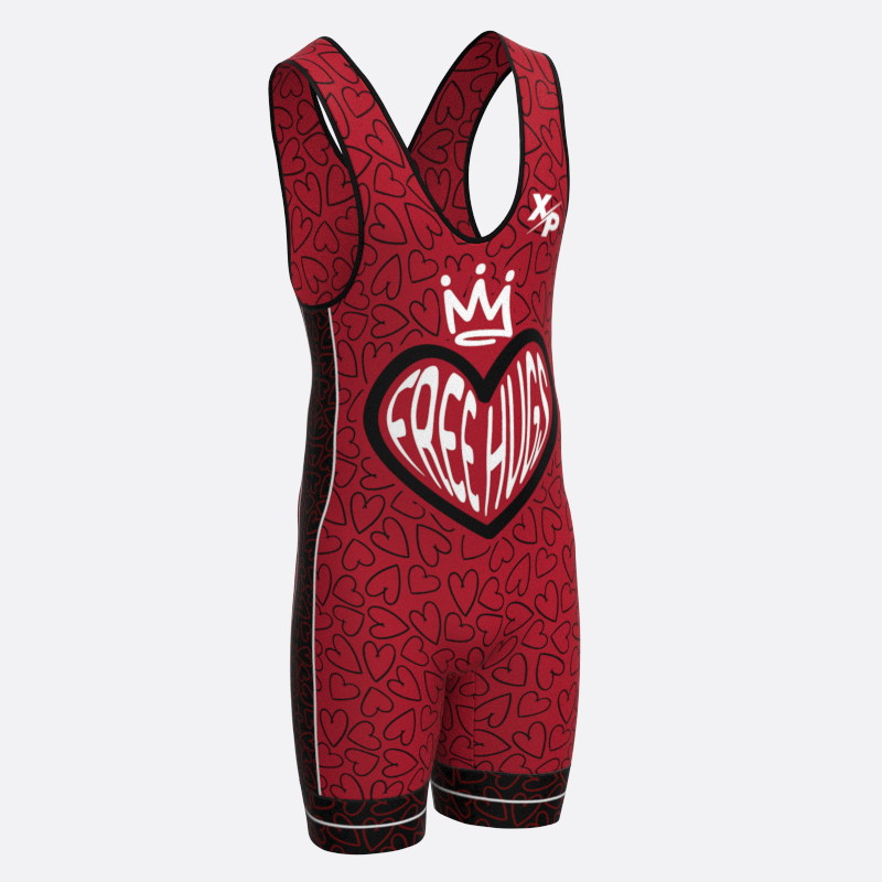 Valentines Free Hugs Wrestling Singlet Xtreme Pro Apparel