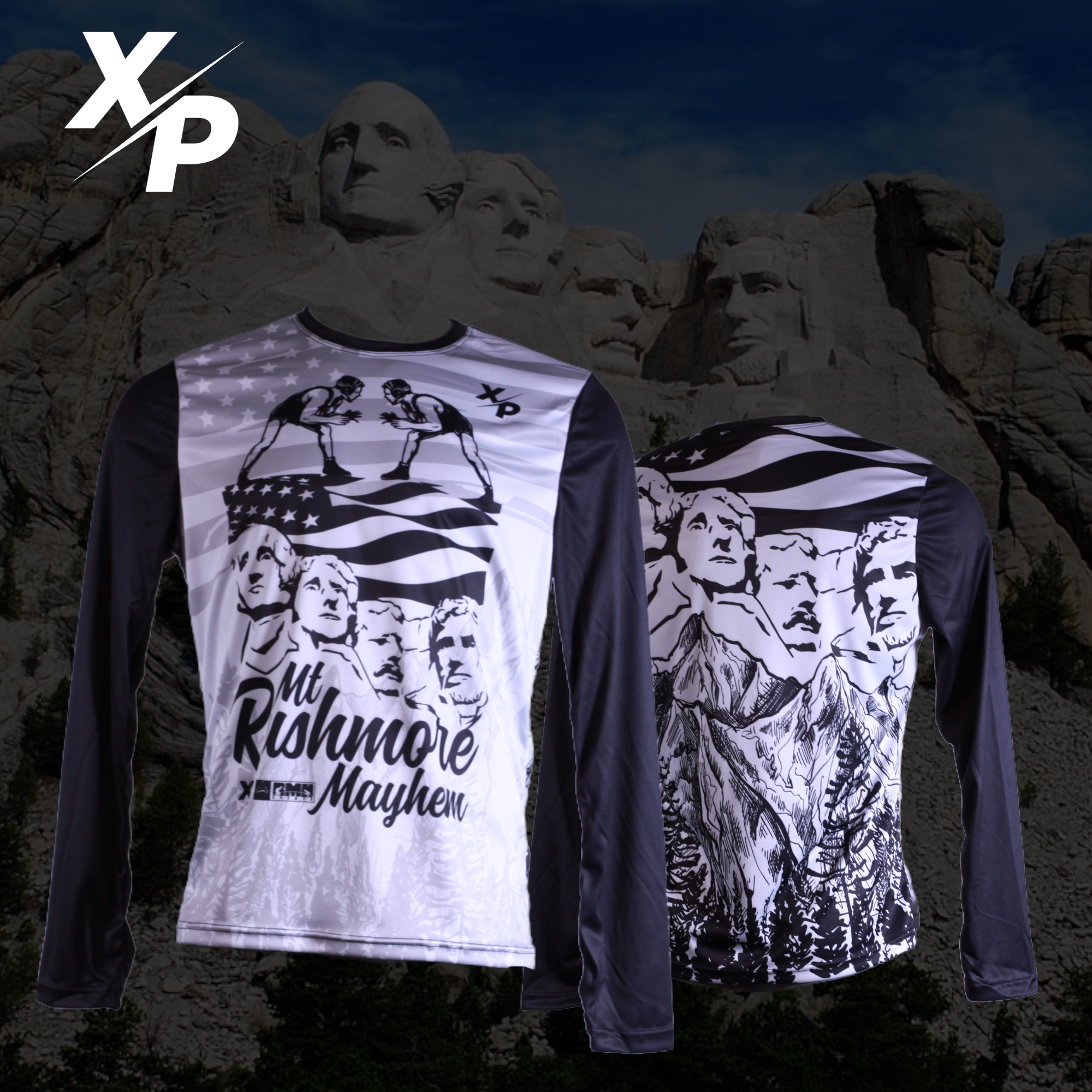 Exclusive Rushmore Sublimated Long Sleeve Dry Fit Xtreme Pro Apparel