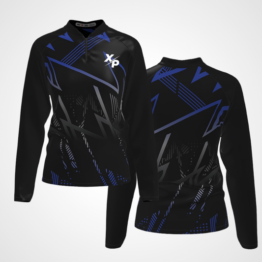 XP Quarter Zip Jacket  in Blue- Black Xtreme Pro Apparel