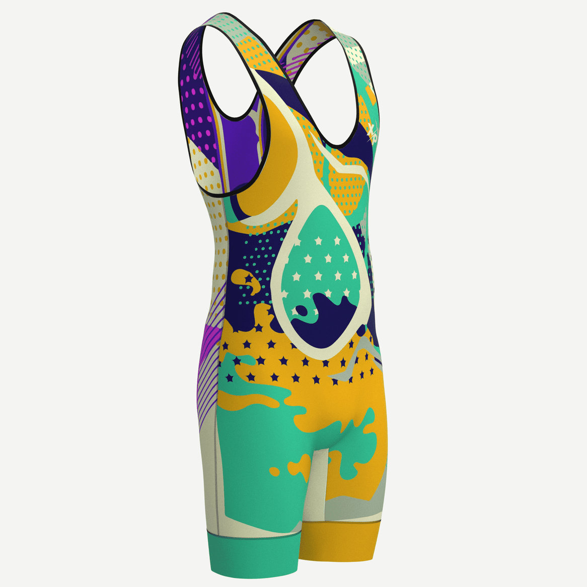 Pop Art Fully Sublimated Men's Wrestling Singlet Xtreme Pro Apparel