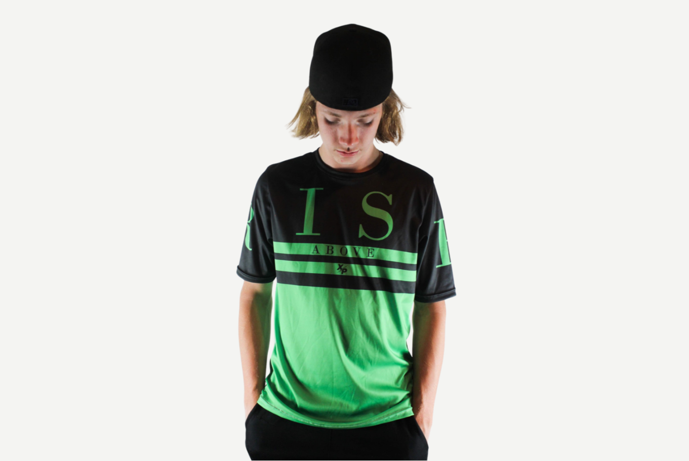 Rise Above Fully Sublimated Short Sleeve T-Shirt in Luminescent Green Xtreme Pro Apparel