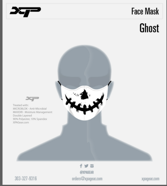 Sublimated Antimicrobial Ghost Mask Xtreme Pro Apparel