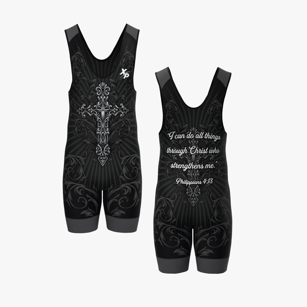 Philippians 4:13 Cross Singlet Xtreme Pro Apparel