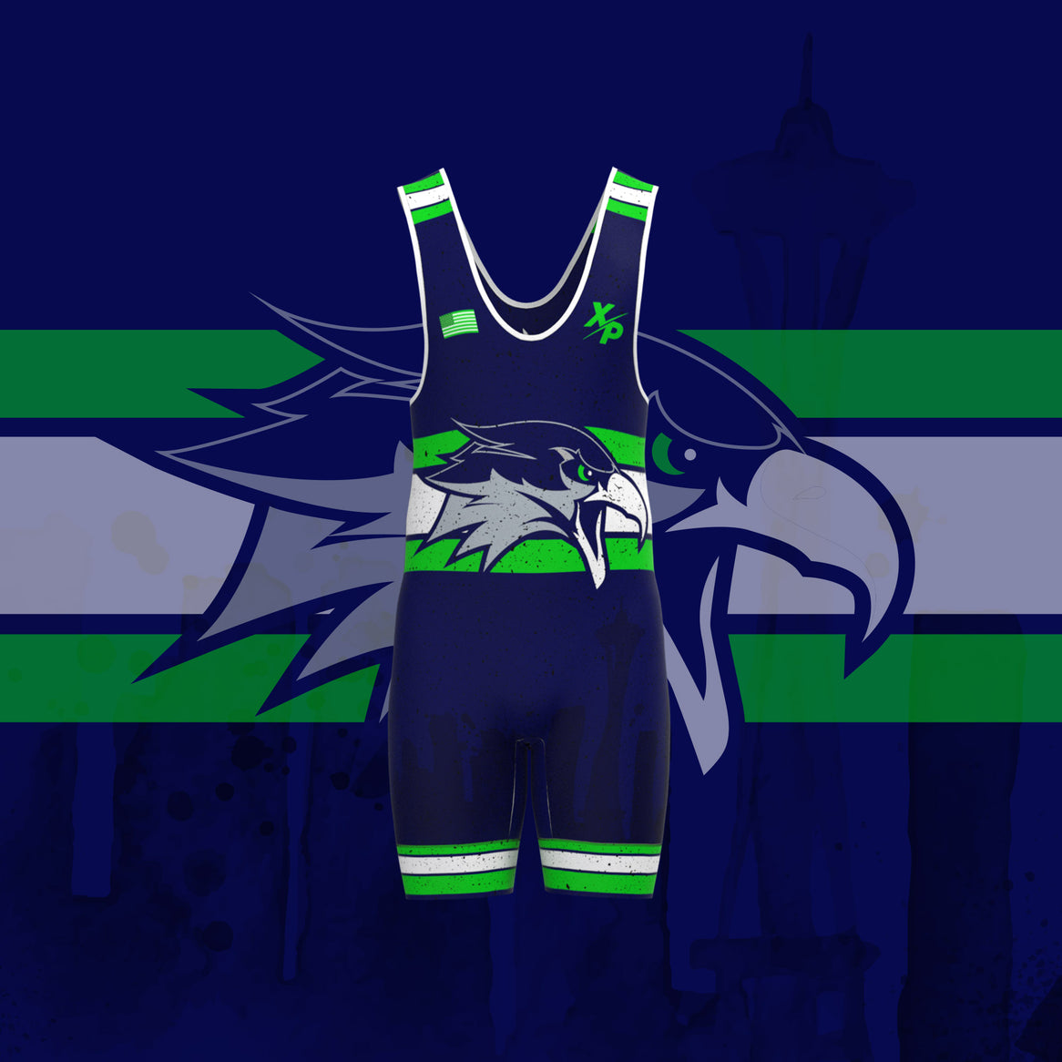 Seahawk Wrestling Singlet Xtreme Pro Apparel