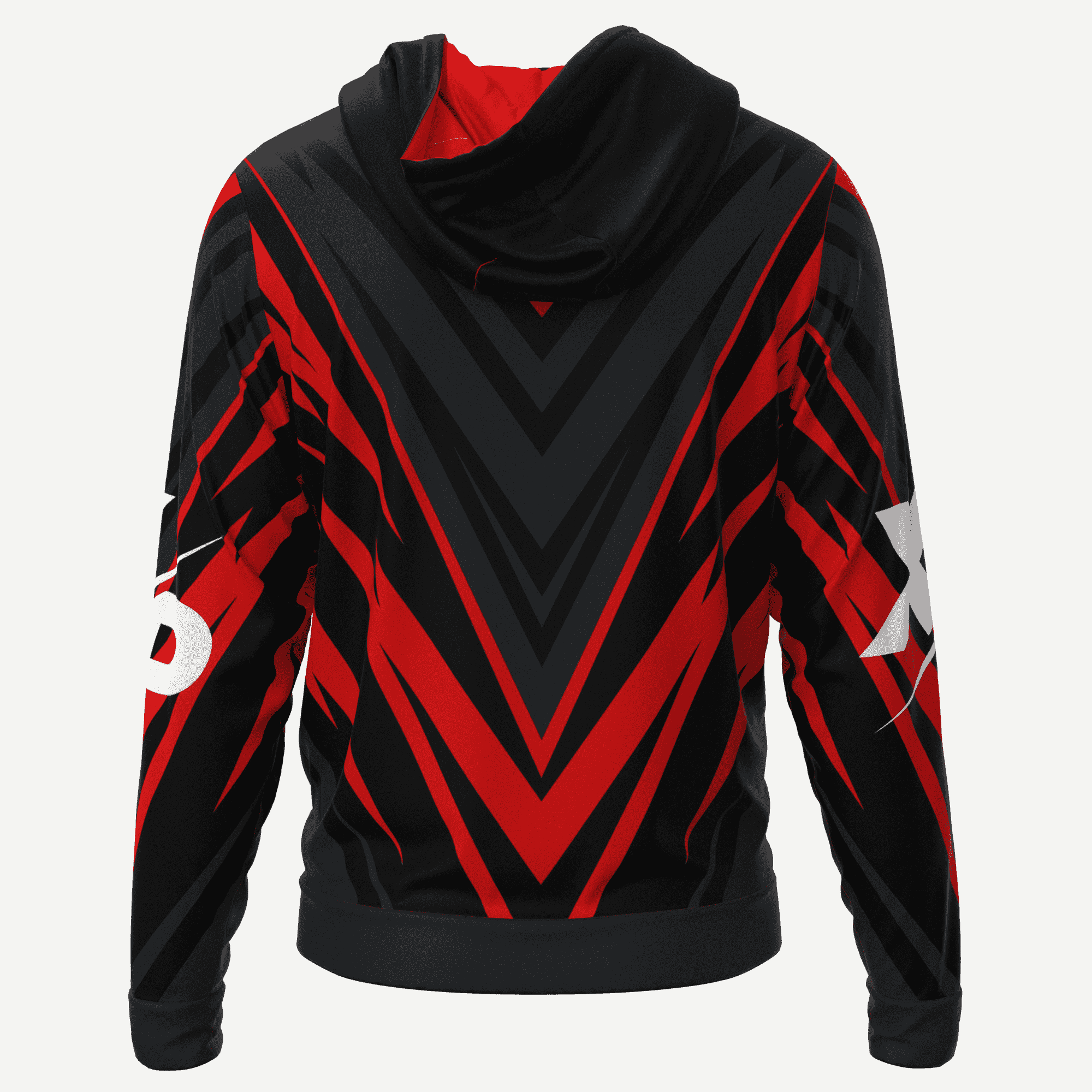 XP Sports Fully Sublimated Super Soft Hoodie in Red-Grey Xtreme Pro Apparel