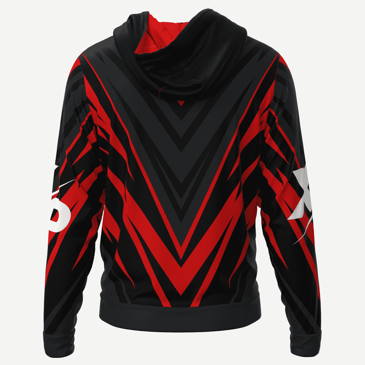 XP Sports Fully Sublimated Super Soft Hoodie in Red-Grey Xtreme Pro Apparel