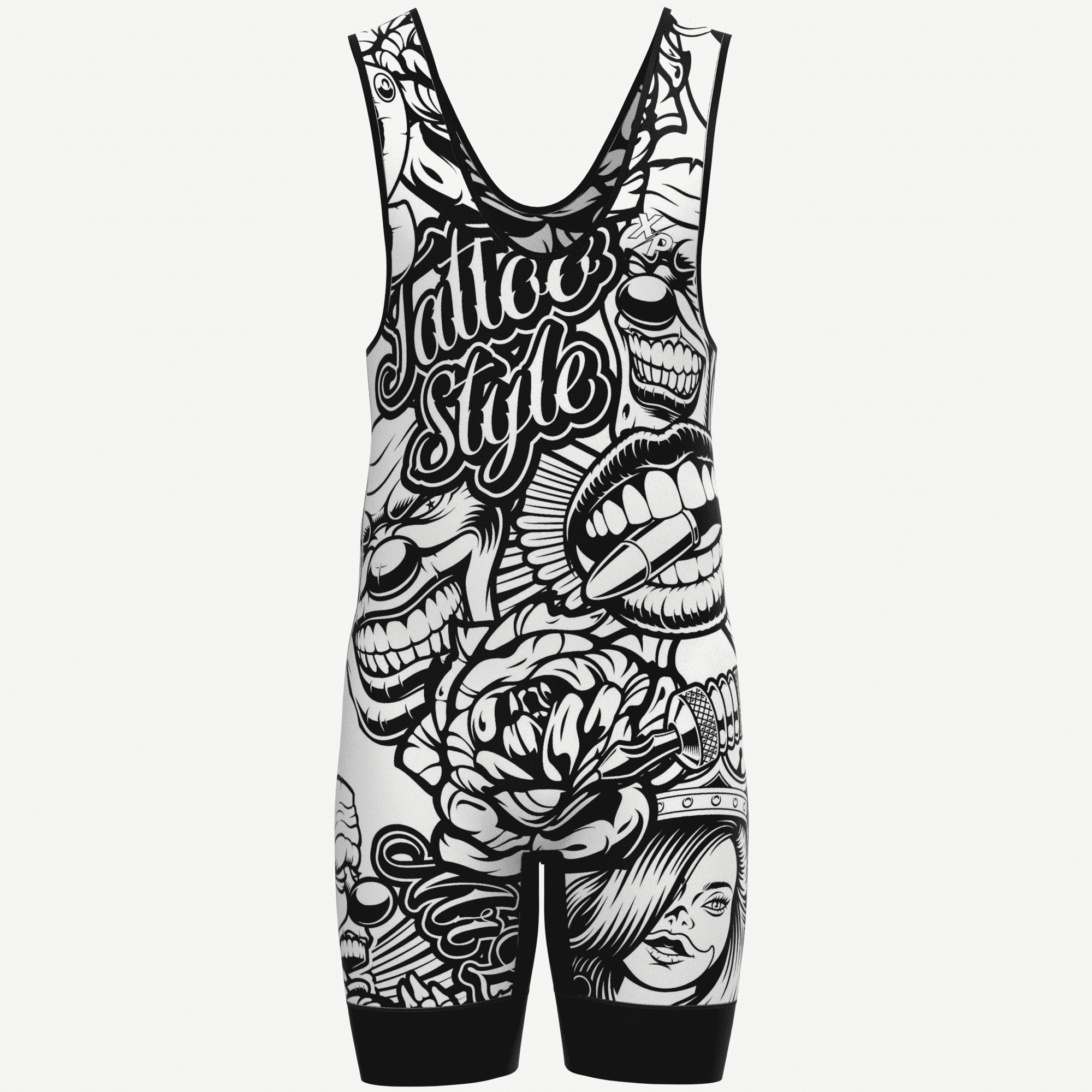 Tattoo Style Men's Wrestling Singlet Xtreme Pro Apparel