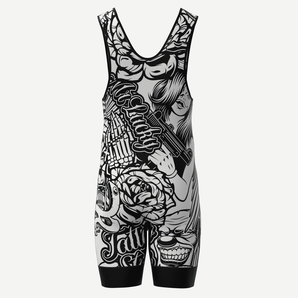 Tattoo Style Men's Wrestling Singlet Xtreme Pro Apparel