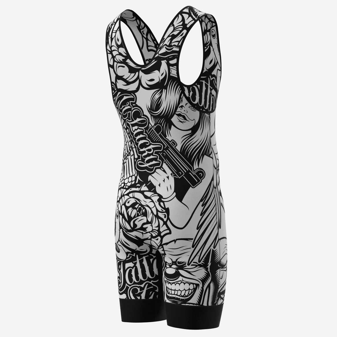 Tattoo Style Men's Wrestling Singlet Xtreme Pro Apparel