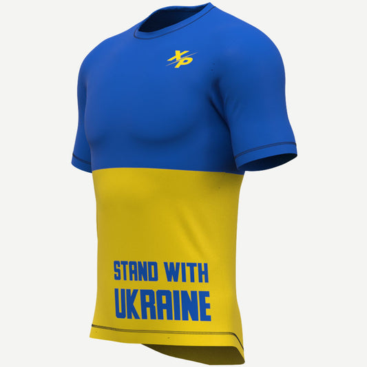 Stand With Ukraine Compression Tee Xtreme Pro Apparel