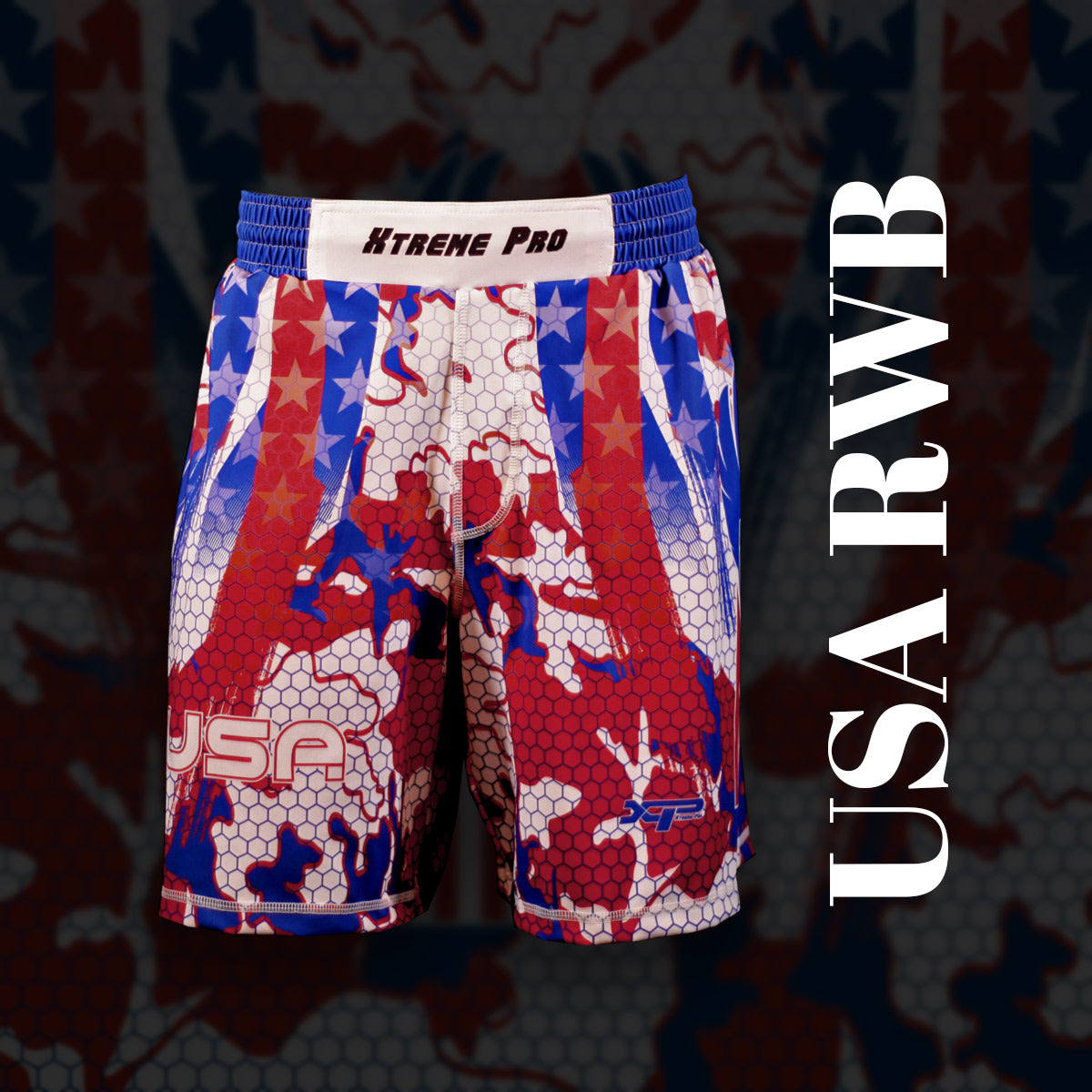 USA Red, White and Blue Sport Shorts Xtreme Pro Apparel