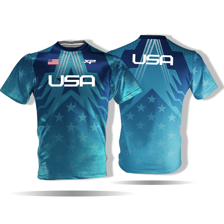 USA Compression Shirt  in Red
