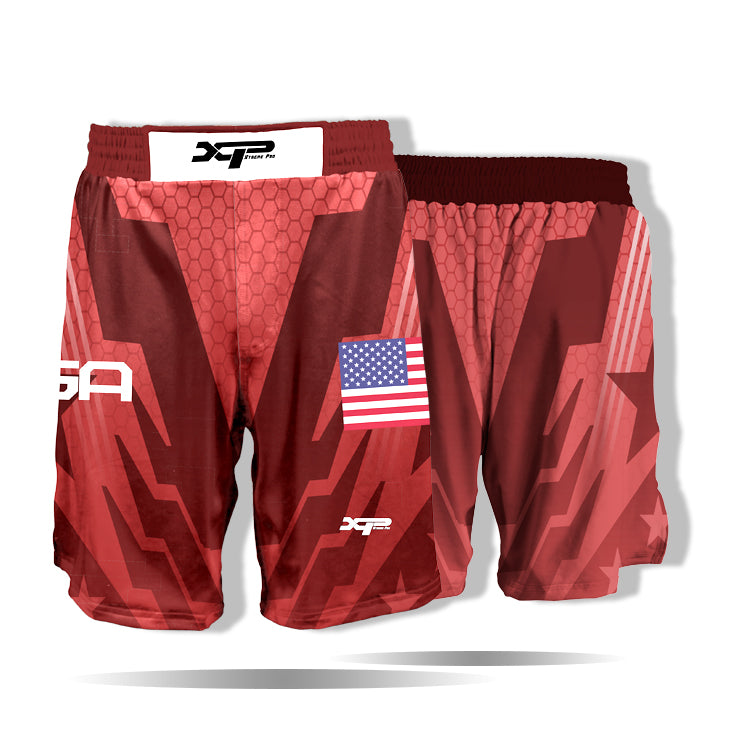 USA Sport Shorts  in Red Xtreme Pro Apparel