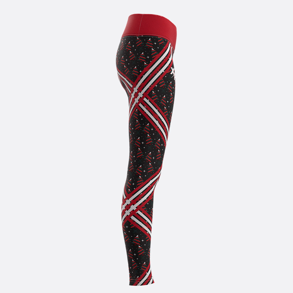 Xmas Ribbons Womens Compression Pants Xtreme Pro Apparel