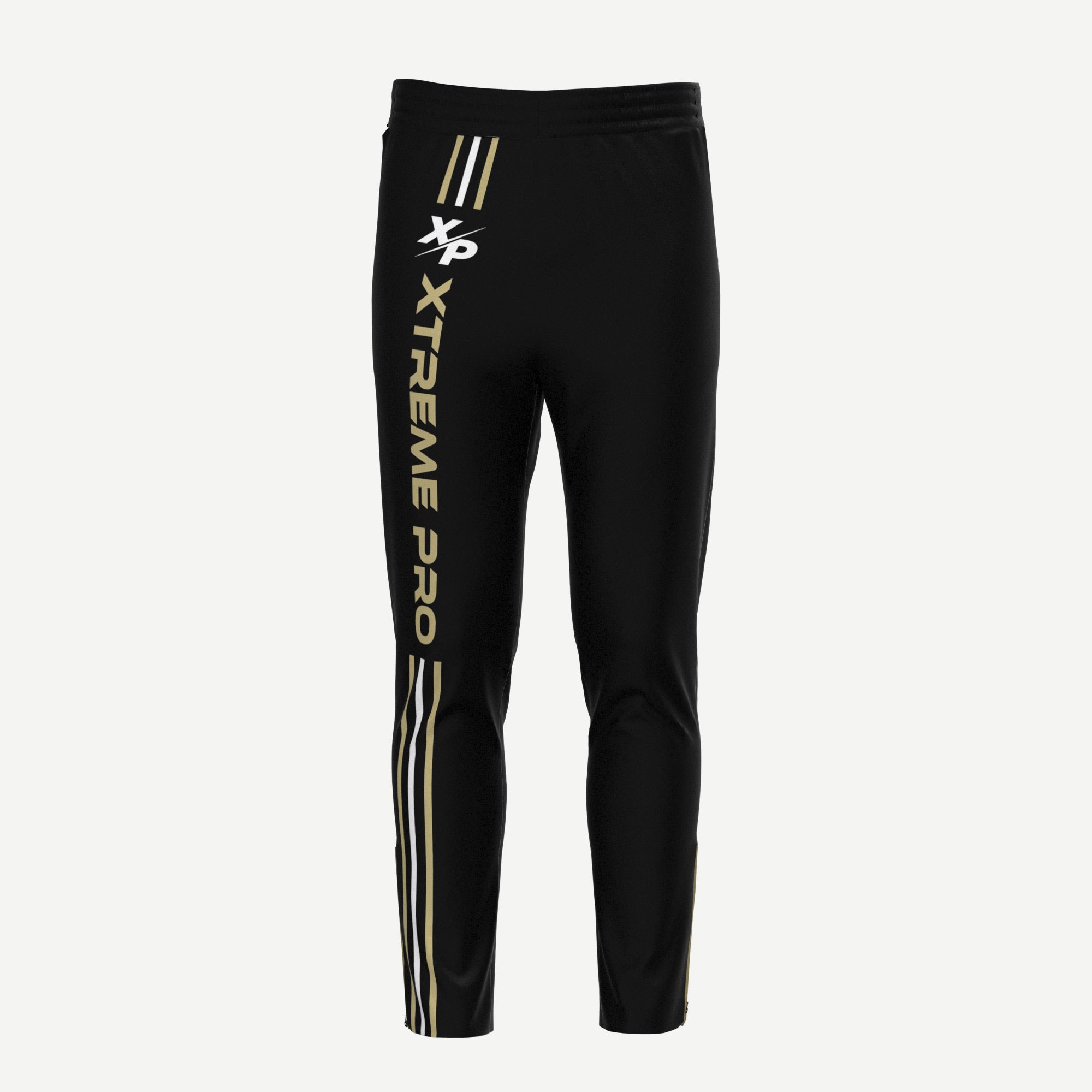 Vegas Gold Elite Fully Sublimated Sweatpants w- Pockets & Side Zippers Xtreme Pro Apparel