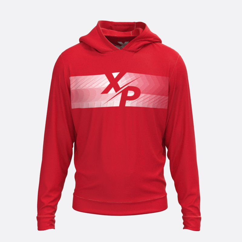 XPA Classic Faded Fully Sublimated Hoodie in Red Xtreme Pro Apparel