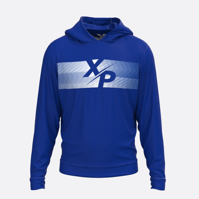 XPA Classic Faded Fully Sublimated Hoodie in Blue Xtreme Pro Apparel