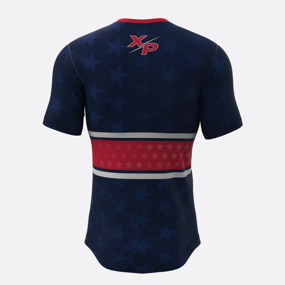 Nationals Fully Sublimated Compression Tee In Blue Xtreme Pro Apparel