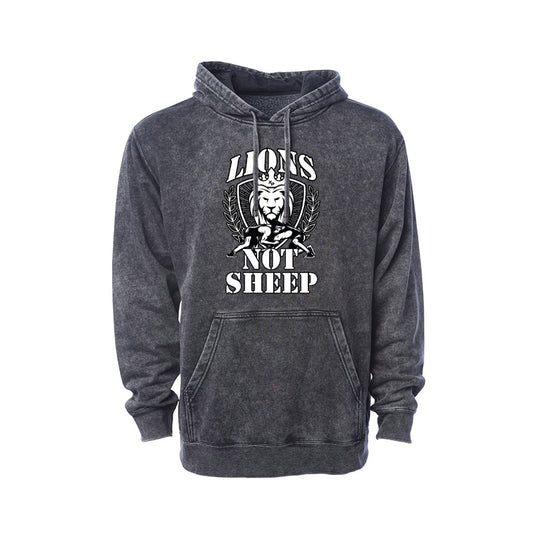 Lions Not Sheep Soft Hoodie in Pigmented Black Xtreme Pro Apparel